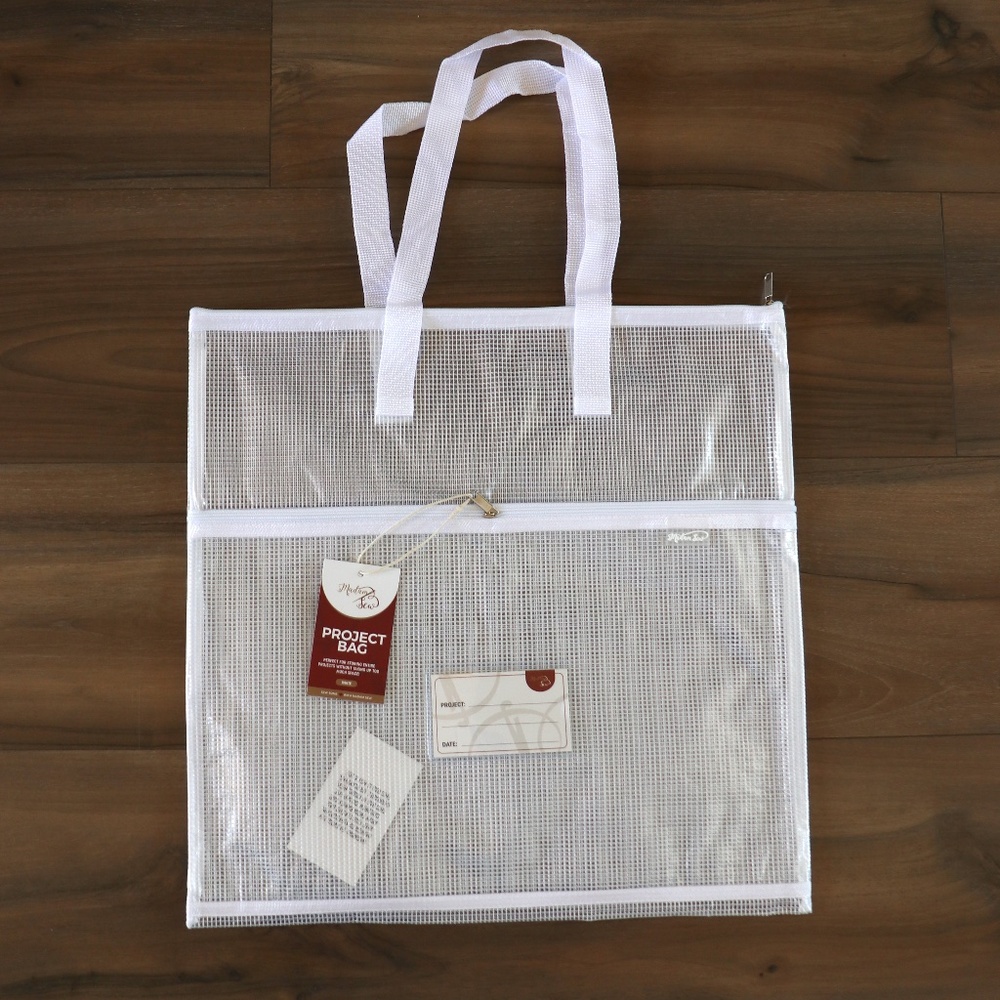 NWT white Madam Sew Project Bag